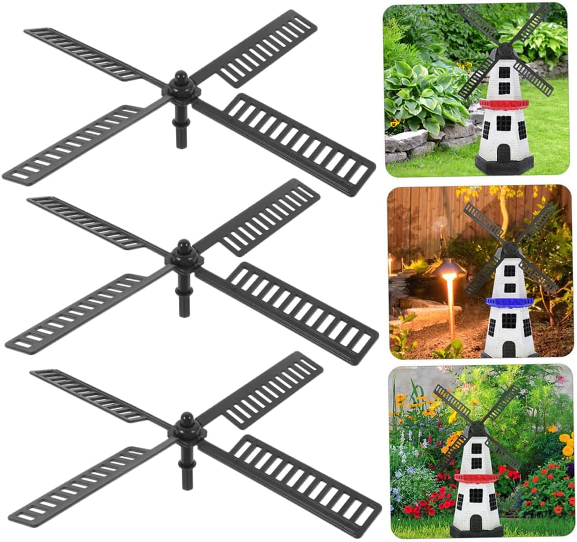 BESPORTBLE 30pcs Outdoor Plastic Windmill Leaves Wind Mill Blades for Decor Fade-Resistant Windmill Parts