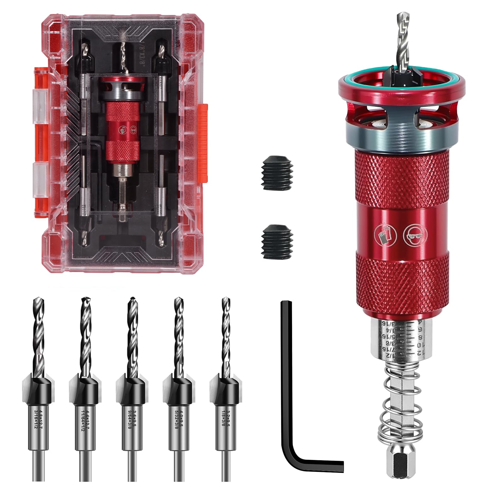 Photo 1 of Csyibeielec 8 Pcs Countersink Drill Bit Set