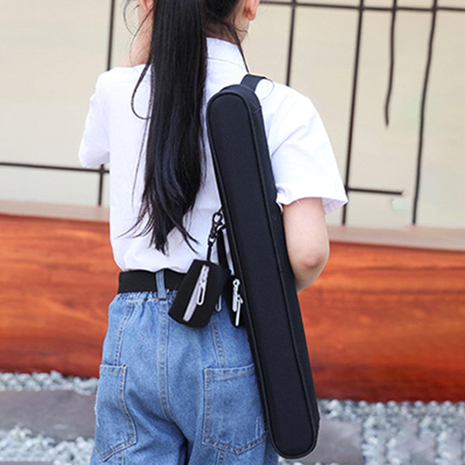 F Fityle Estuche de transporte para flauta, de tela Oxford con asa, resistente al desgaste, multifuncional, resistente al agua, Negro