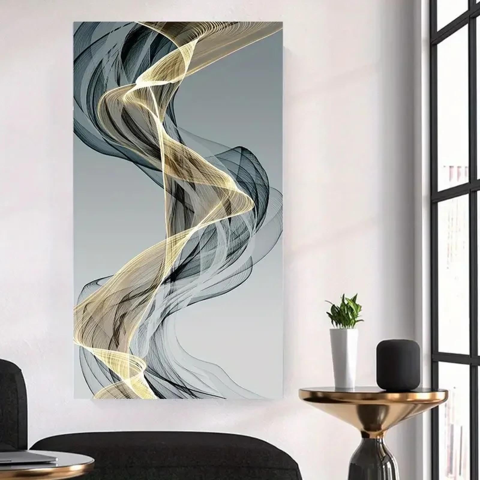 Art moderne sur toile grand format pour décorer un grand mur de salon - 8