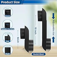 Vista 2 de Ventilación de secadora de periscopio mejorada OEM (DIY), diseño de 6.5 y 12 pulgadas, longitud ajustable para espacios reducidos, ventilación