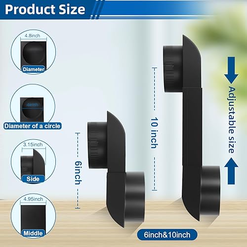 Miniatura 2 de Ventilación de secadora de periscopio mejorada OEM (DIY), diseño de 6.5 y 12 pulgadas, longitud ajustable para espacios reducidos, ventilación