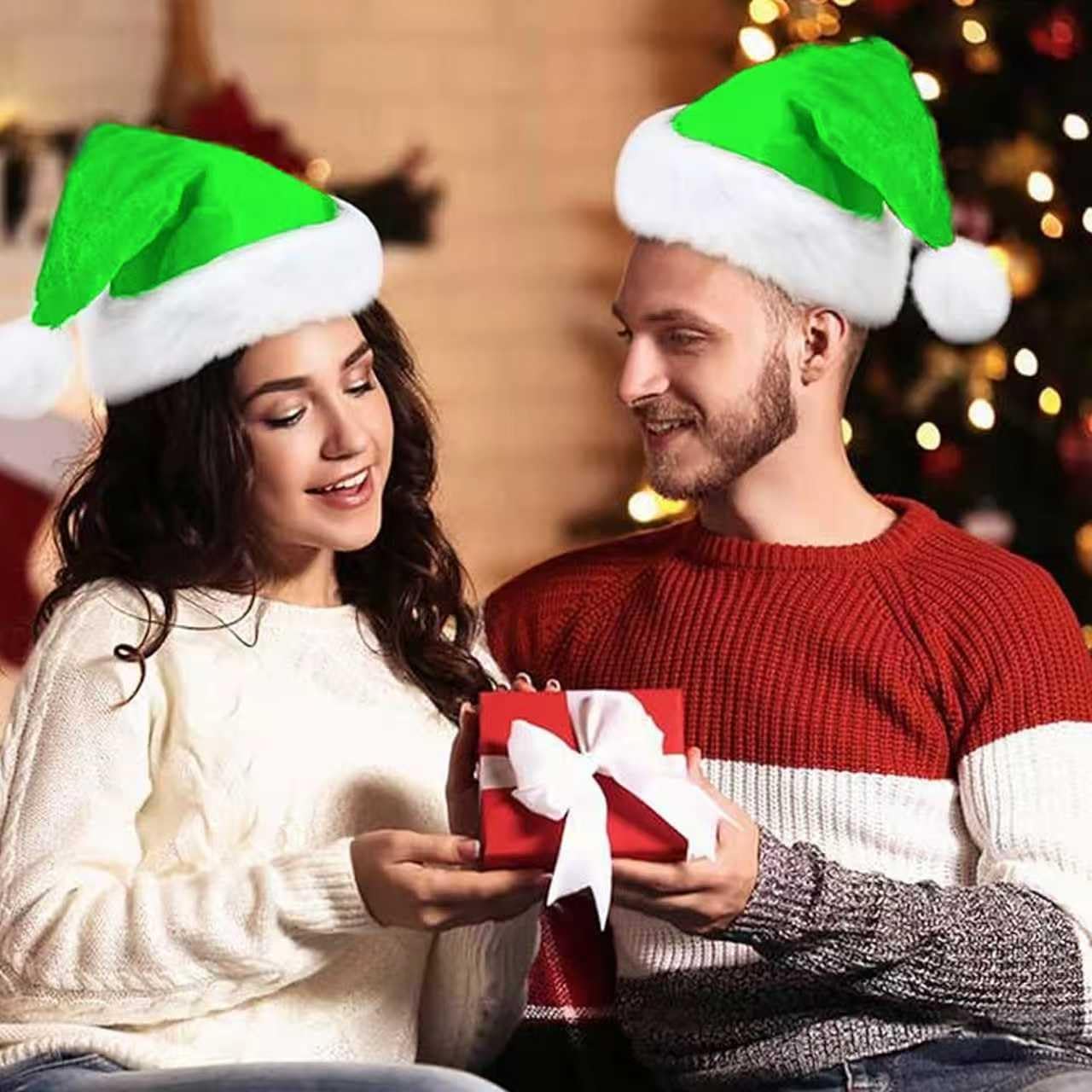 Santa Hat, Christmas Hat for Unisex Adults Deluxe Velvet Touch for Christmas New Year Festive Holiday Party Favors - Image 7