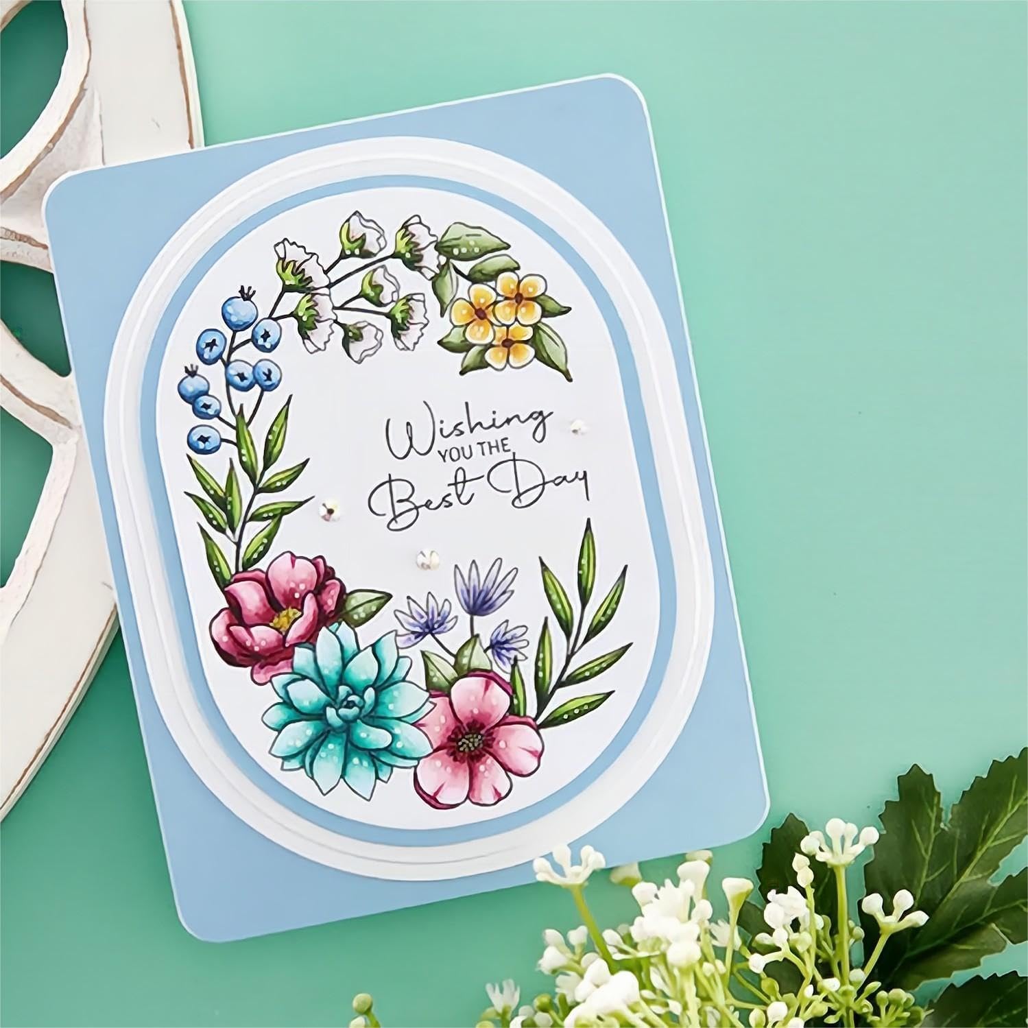 Oval Border Die Cuts for Card Making,Metal Cutting Dies Embossing Paper Dies for Scrapbooking DIY Album Card Making Supplies