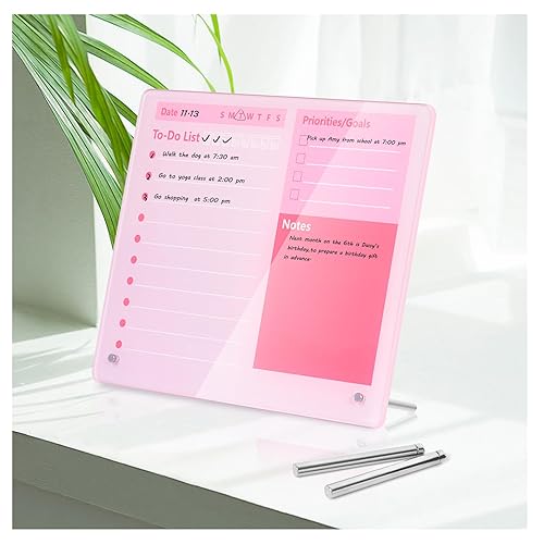Desktop Thickened Acrylic Dry Erase Board to do List Planner