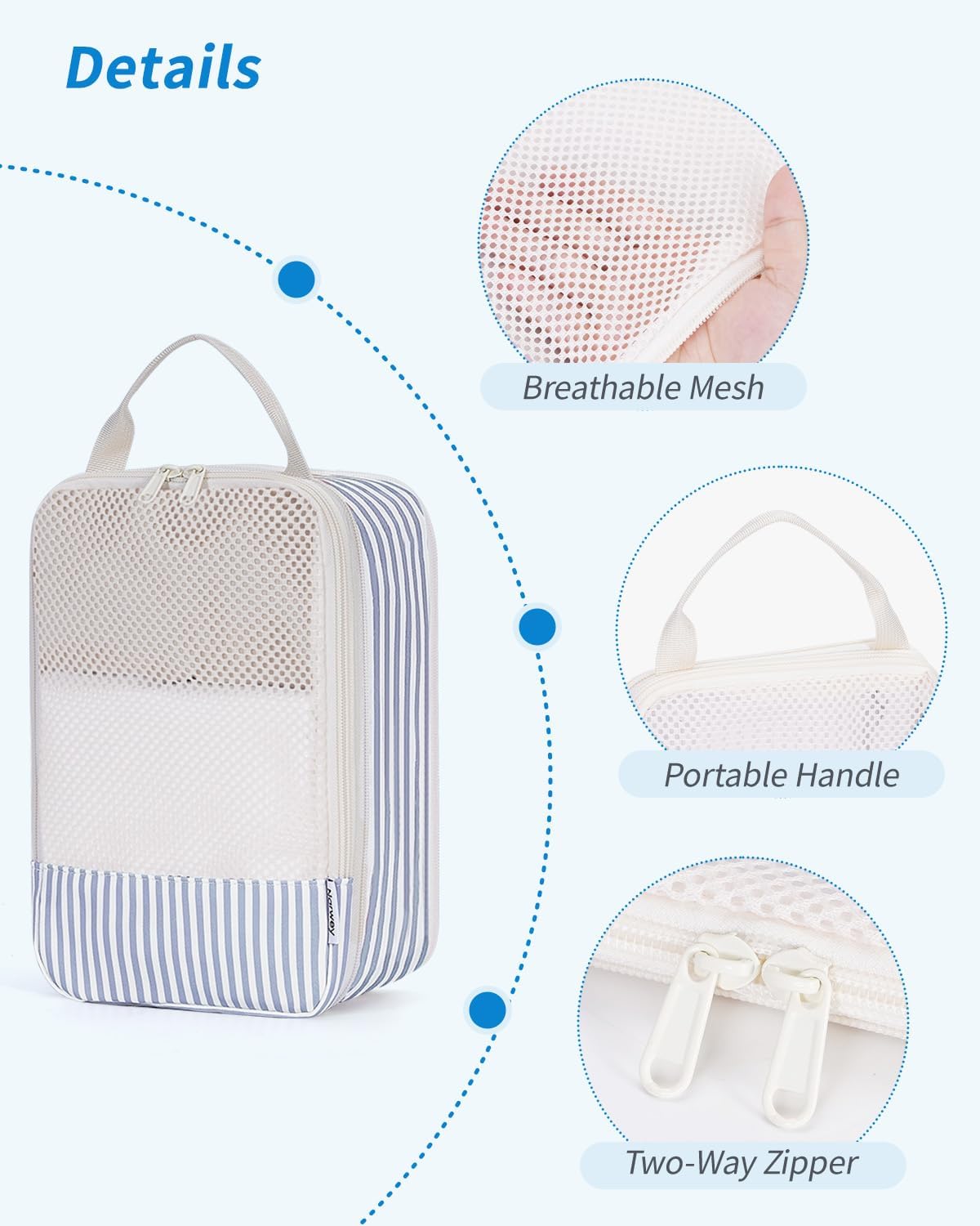 Narwey 6 Set/5 Set Compression Packing Cubes for Travel Kids Women Carry on, Packing Organizers Bag for Backpack Luggage Suitcase Duffle Bags