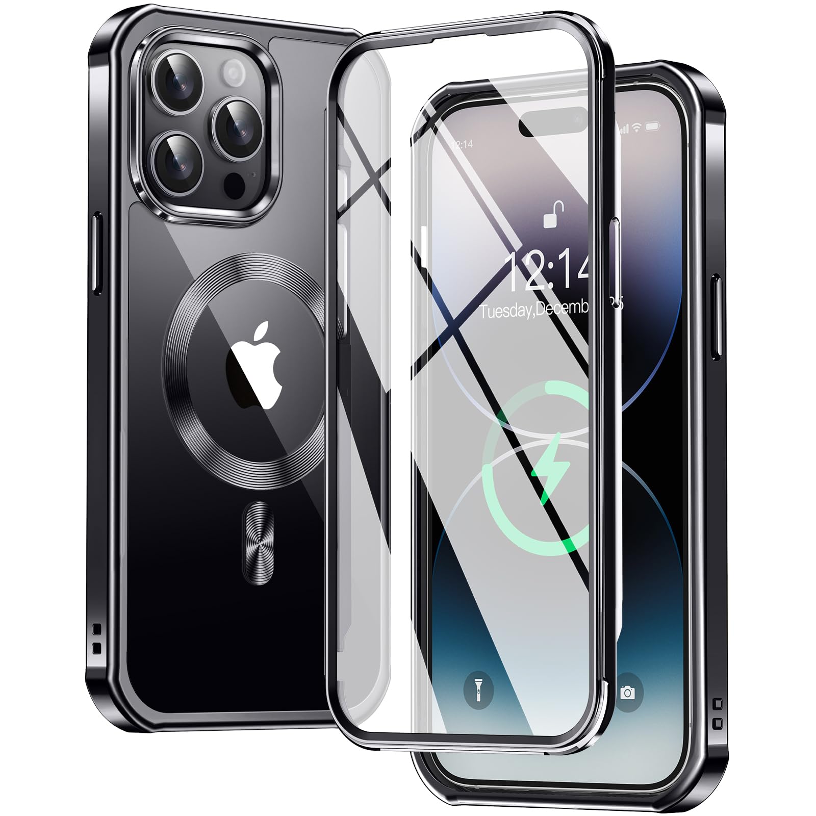 Amazon.co.jp: 【両面保護・MagSafe対応】FONKCASE iPhone14 Pro Max 