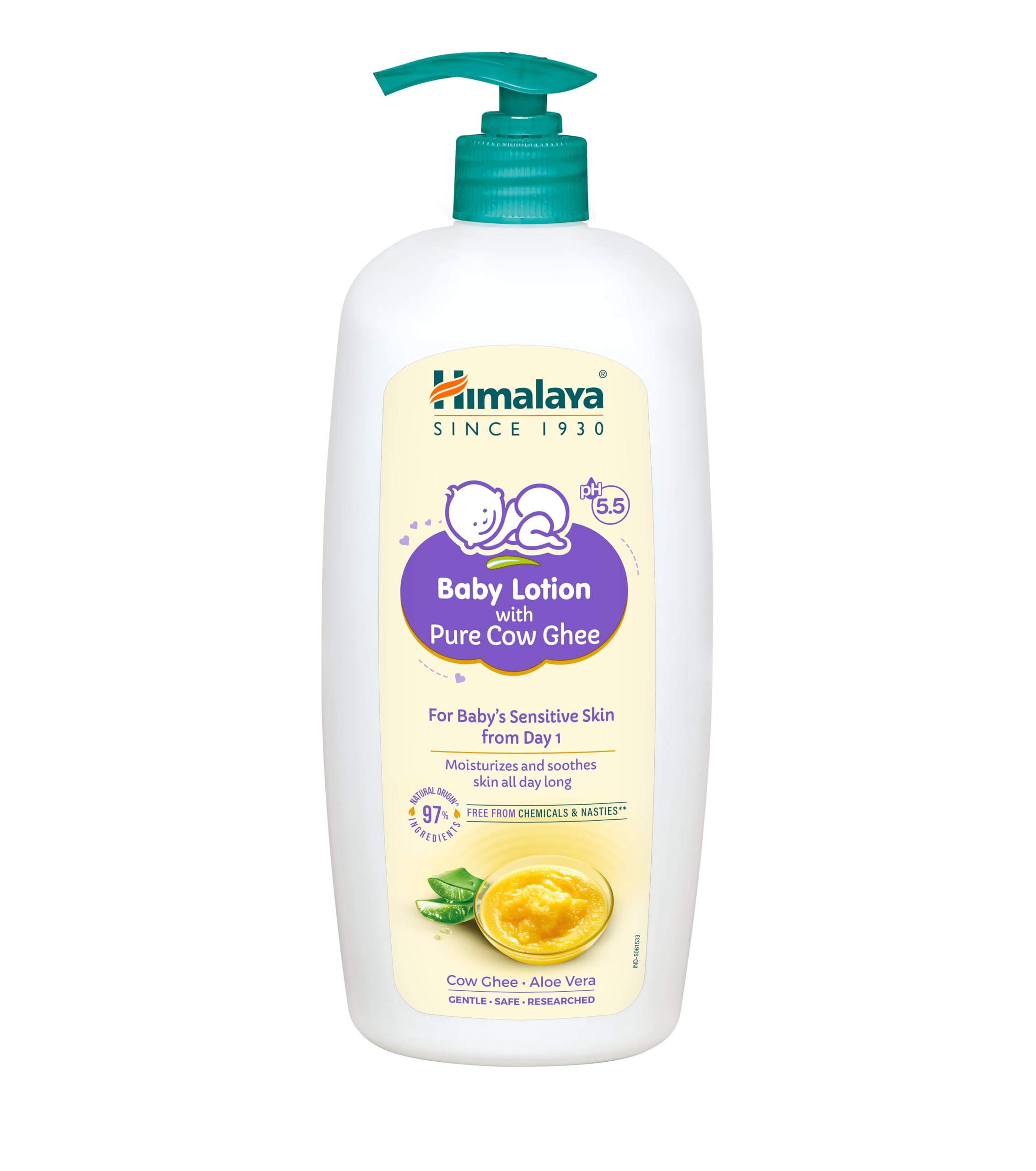 Himalaya Baby Lotion With Pure Cow Ghee 700Ml|Ph5.5|Pure Ghee|Aloe Vera|Safe For Newborns|For Baby's Sensitive Skin|No Parabens|No Phthalates|No Mineral Oil|No Synthetic Color|Dermatologically Tested-image-41