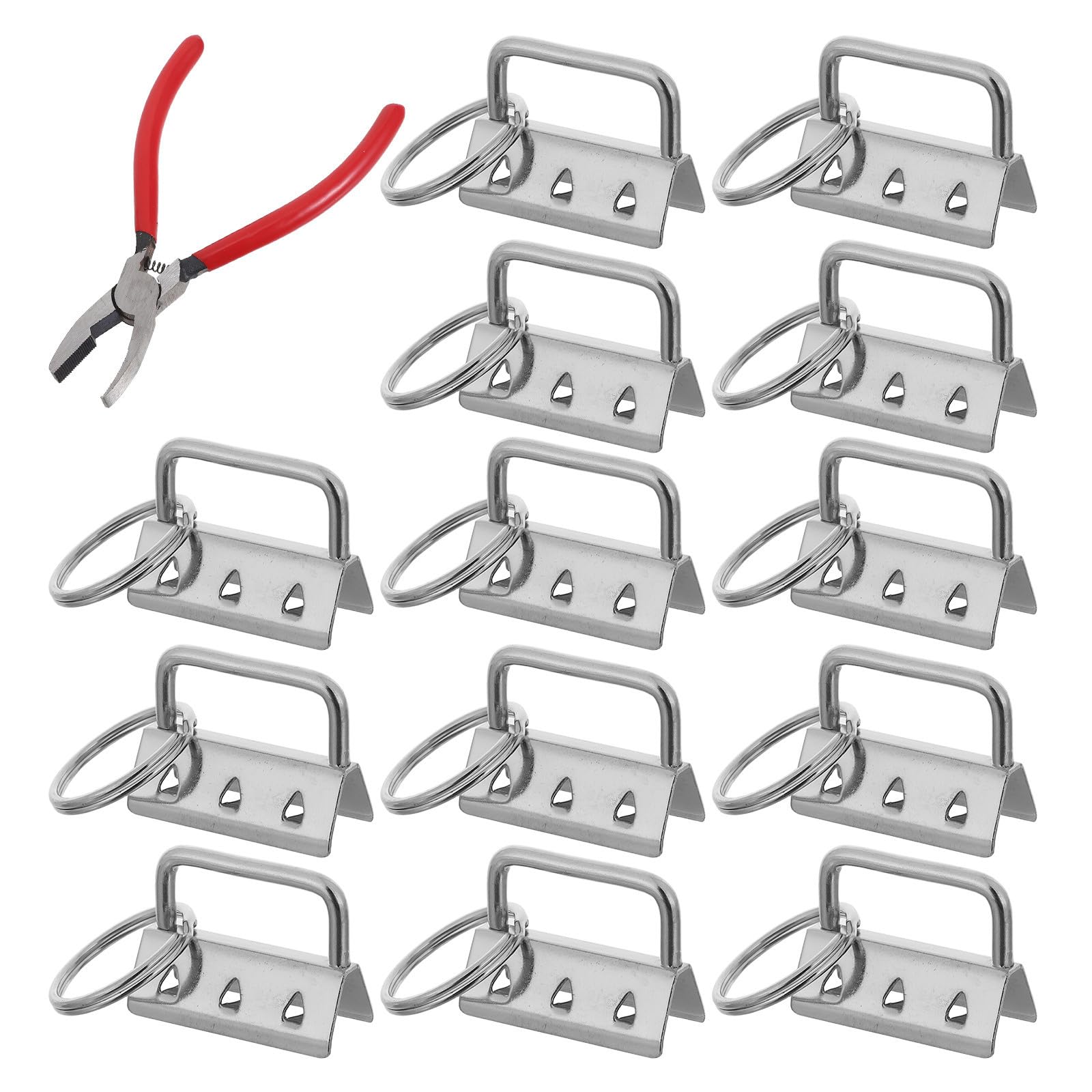 Housoutil Kit de 50 Piezas de Herrajes para Correa de Bolso en Hierro Color Plata con Diseño Ergonómico para Manualidades y Bricolaje