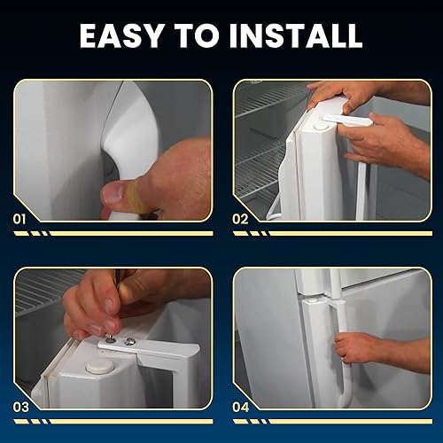 Miniatura 5 de Fetechmate 5304486359 5304506469 Juego de manijas de puerta de refrigerador compatibles con refrigeradores Frig-idaire que sustituye a 5304504507