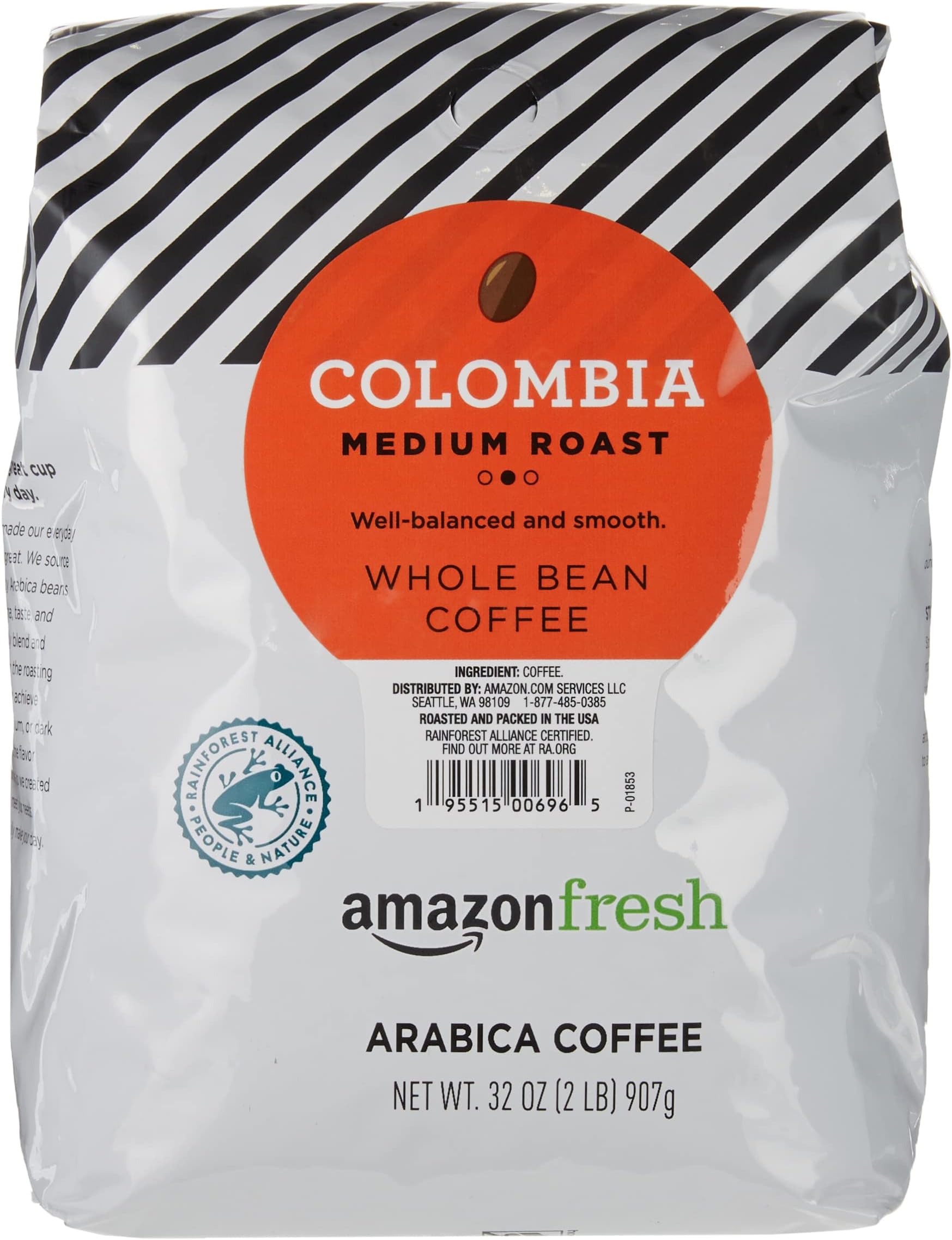 Amazon Fresh, Colombia Whole Bean Coffee Medium Roast, 32 Oz