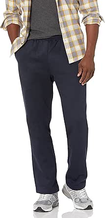 Amazon Essentials Pantalones Deportivos de Forro Polar con Parte Inferior Abierta (Disponibles en Tallas Grandes y Largos Especiales) Hombre, XXL