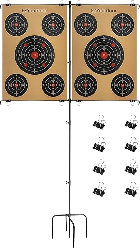 Miniatura 9 de Paquete de 4550 tatuajes de disparo de papel, 17 x 25 pulgadas, múltiples zonas de apuntamiento, 4 clips incluidos, para pistolas BB de rango para