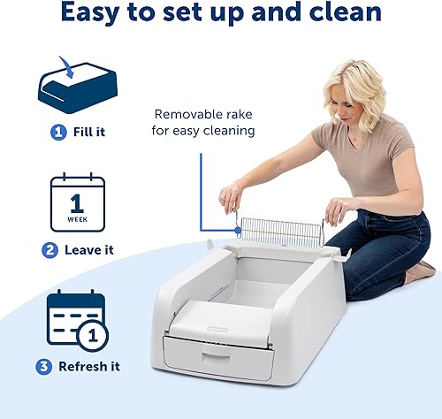 Miniatura 4 de PetSafe ScoopFree Caja de arena autolimpiante con aglutinante - Caja de arena eléctrica automática con contador de salud integrado - Eliminación de