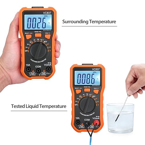 Miniatura 2 de Proster Multímetro automático de 6000 unidades - Medidor de voltaje de corriente CA, medidor de voltaje, medidor de ohmios de voltios con pinzas de