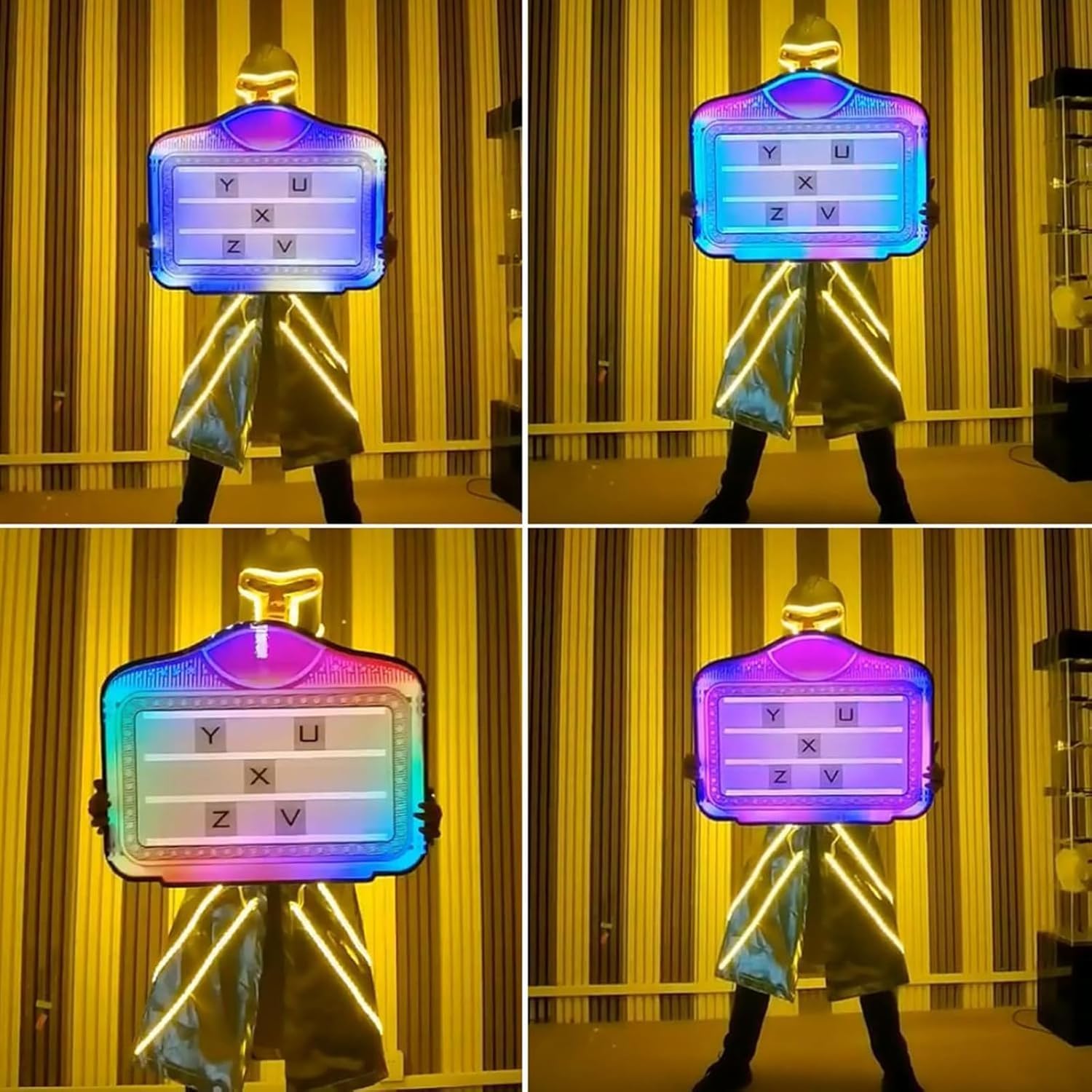 Présentateur De Bouteille De Lettres LED, Boîte à Lettres Lumineuse avec 1 Jeu de Lettres anglaises, présentateur LED Lumineux avec Changement de Couleur