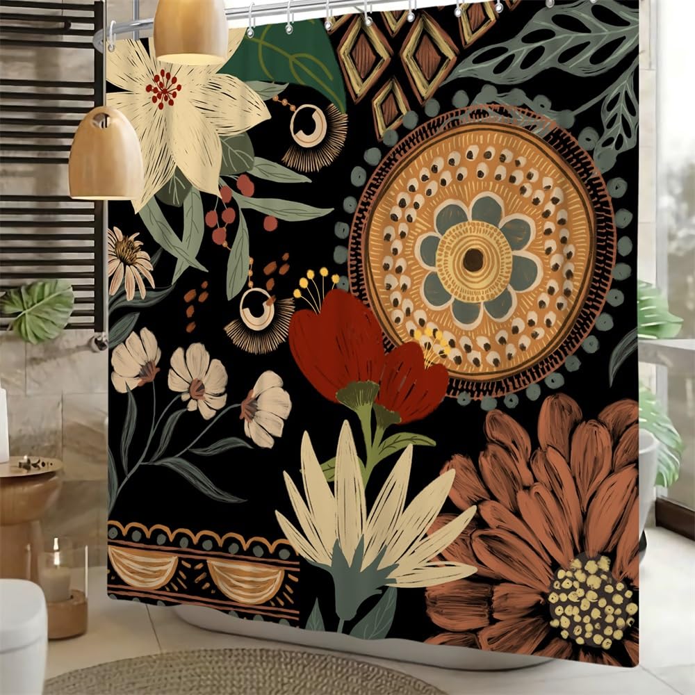 Uiiooazy Boho Shower Curtain - Image 4