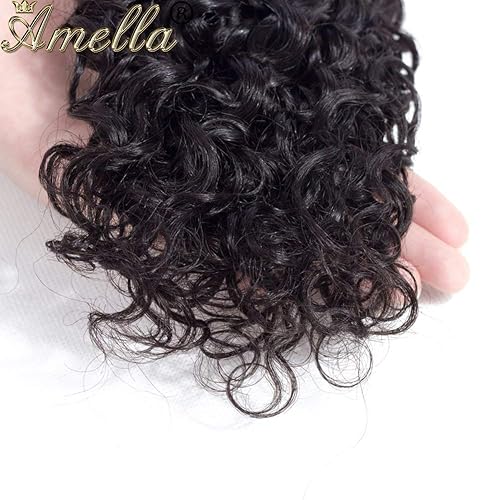 Miniatura 6 de Amella, extensiones de cabello rizado brasileño virgen, paquetes de 8A, pelo humano ondulado intenso, 100% sin procesar, rizado, virgen, pelo