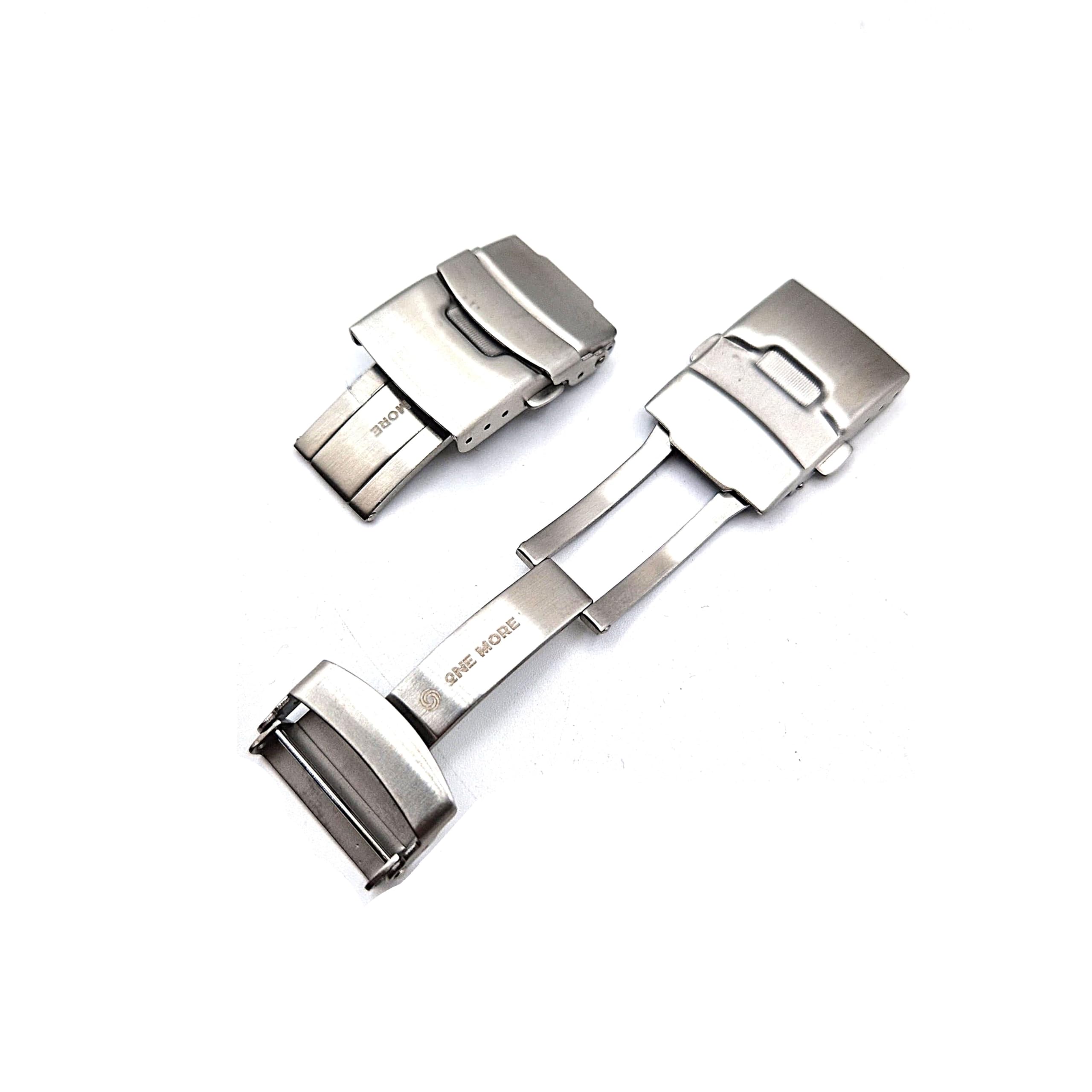 HAJMGUMC Fibbia For Orologio Con Perno Da 2 Mm 3 Mm 16 Mm 18 Mm 20 Mm Cinturini Con Bottoni In Acciaio Inossidabile Massiccio Lucido Accessori Con Chiusura For Cinturino(Black,16mm-Pin Width 3mm - Foto 6