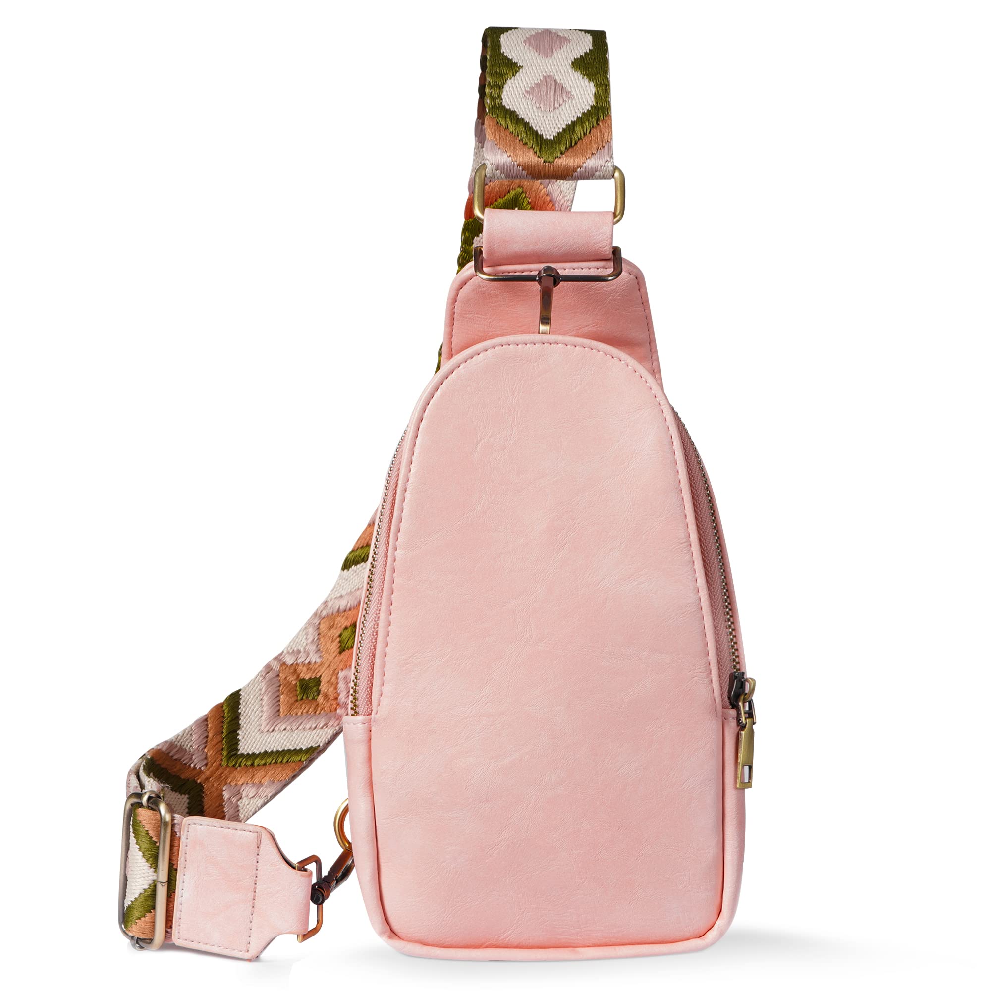 KFXFENQ Sling Bag for Women PU Leather Sling Bag Small Crossbody Sling Backpack Multipurpose Chest Bag for Women Cycling