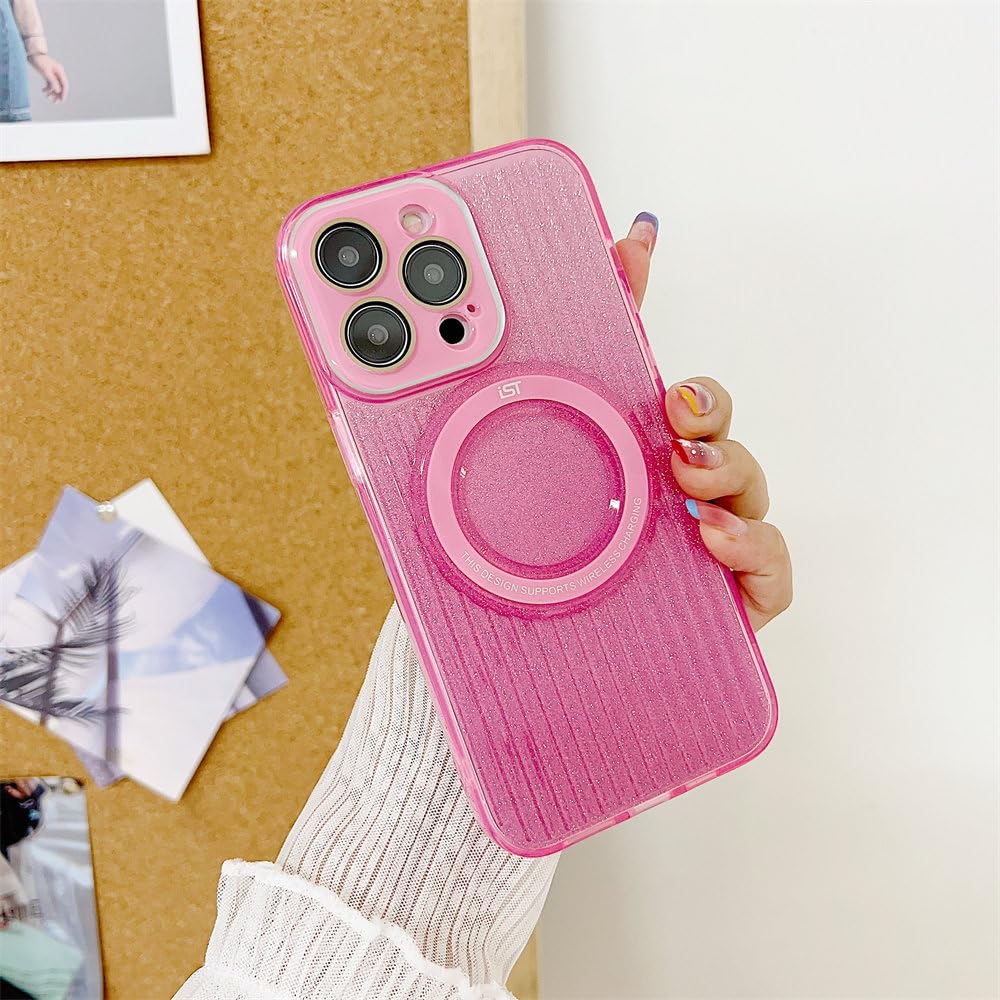 Housse pour iPhone 14 Pro Max silicone souple à rayures roses - 7