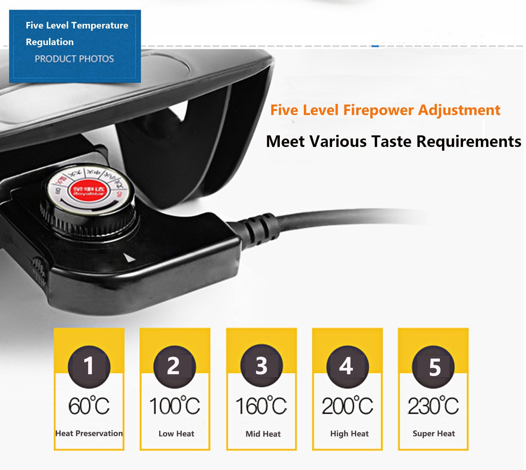 Electric Griddle Temperature Control Probe,Electric Skillet Thermostat Probe Control Cord Compatible with Bella,Chefman,Presto,DASH Power Cord