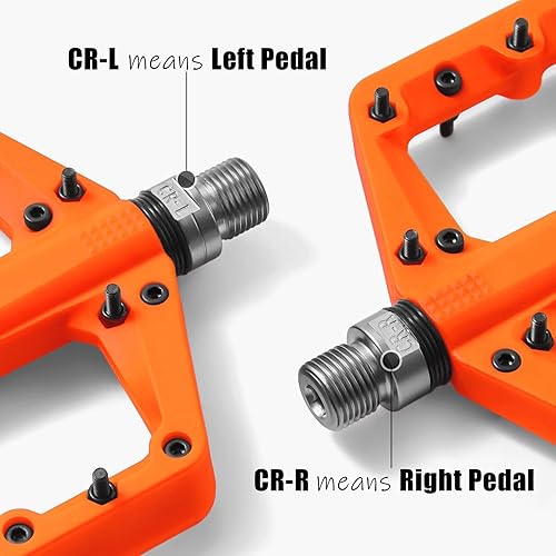 Miniatura 7 de Pedales MTB, pedales grandes para bicicleta de montaña, pedales de plataforma de bicicleta compuestos de fibra de nailon ligero, pedales de agarre