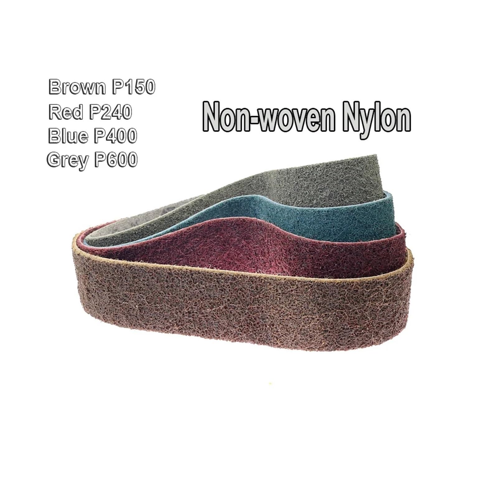 1 sztuka nietkany nylonowy pasek ścierny do szlifowania bardzo grubego do precyzyjnego polerowania (szary P600, 630 x 50 mm)