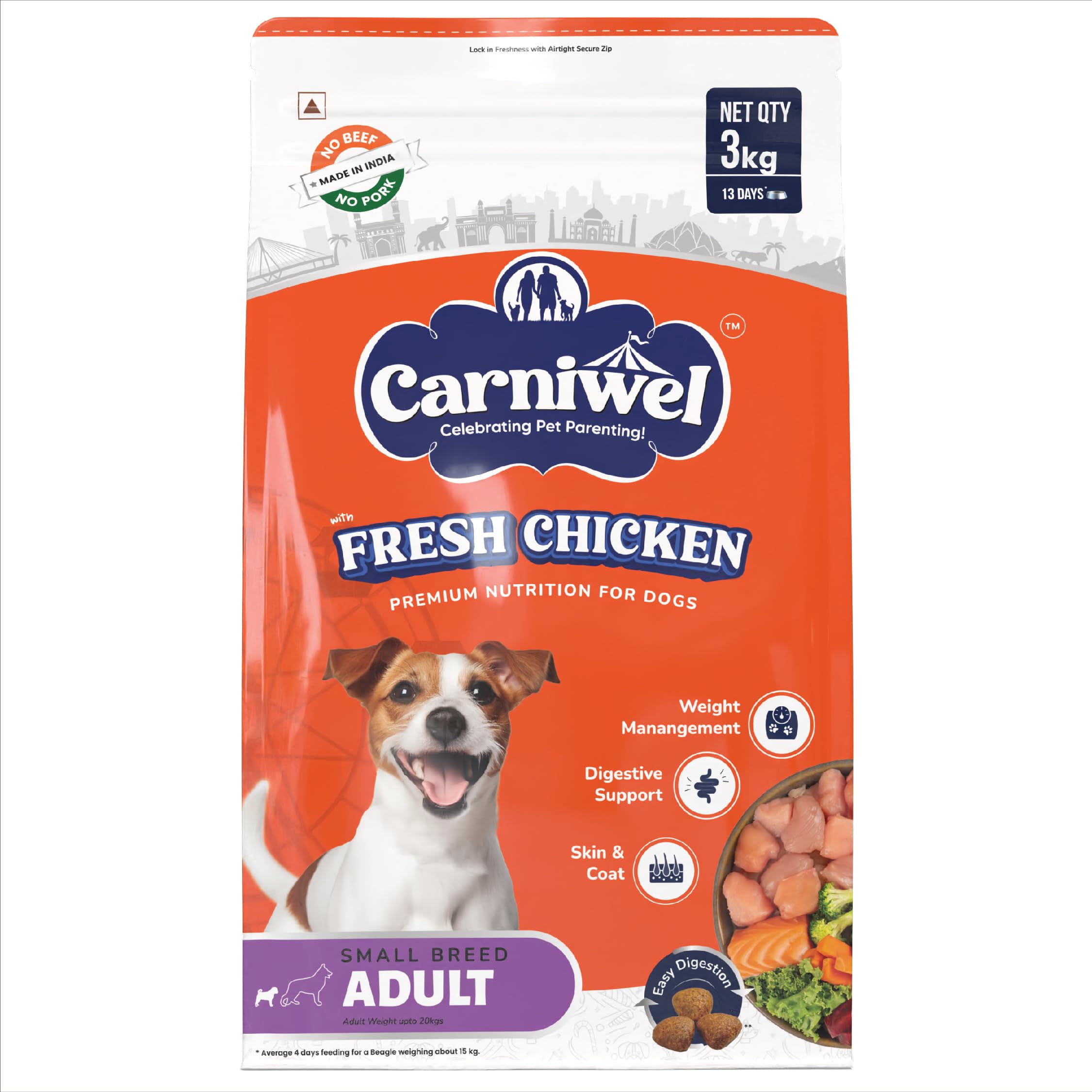 See full amazon price history chart for Carniwel Dry Dog Food with Fresh Chicken | Natural Ingredients for Optimal Skin & Coat Health | Highly Palatable | Supports Joint Health | Tailored, Premium Nutrition for Small Dogs, Adult 3kg Carniwel Dry Dog Food with Fresh Chicken | Natural Ingredients for Optimal Skin & Coat Health | Highly Palatable | Supports Joint Health | Tailored, Premium Nutrition for Small Dogs, Adult 3kg (B0D8VR1V77) Amazon Price History, Amazon Price Tracker