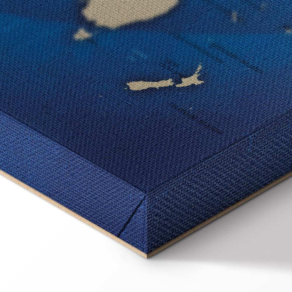 B&D XXL - Quadro Moderno Acustico per Soggiorno, Mappamondo, 90x60 cm