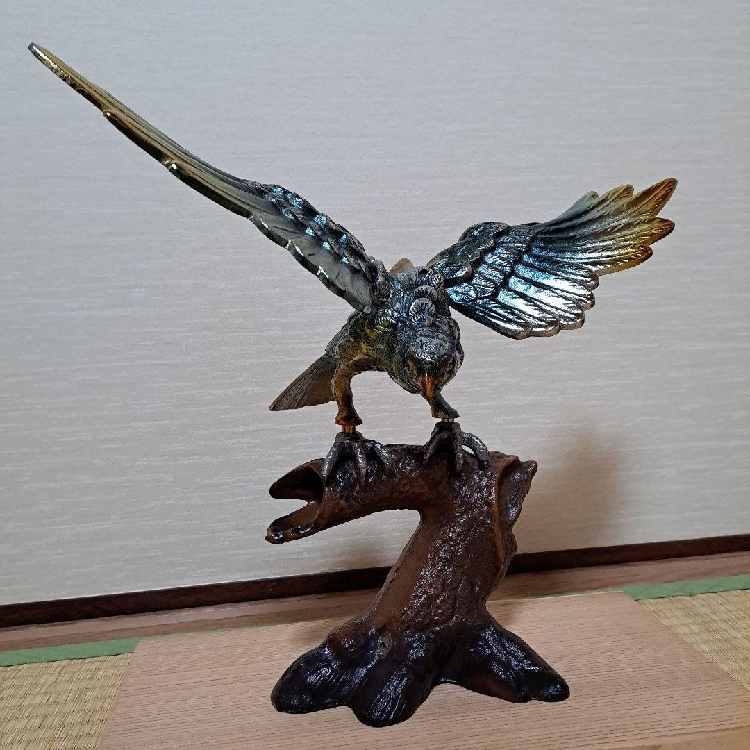 美術床置 松鷹 鉄製 南部鉄器 オブジェ 縁起物 飾り物 床の間飾り 美術床置 松鷹 鉄製 南部鉄器 オブジェ 縁起物 飾り物 床の間飾り
