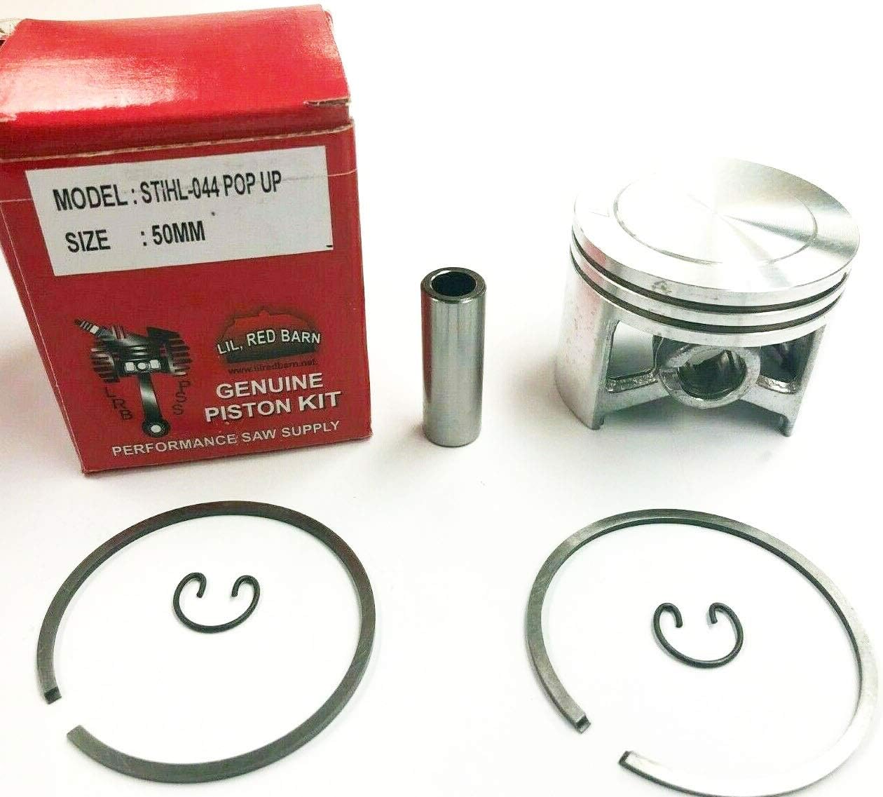 Pop Up Piston Kit Compatible with Stihl 044,MS440 50mm Chainsaws 12mm Piston Pin Replaces Stihl # 1128 030 2015 Two Day Standard Shipping to All 50 States
