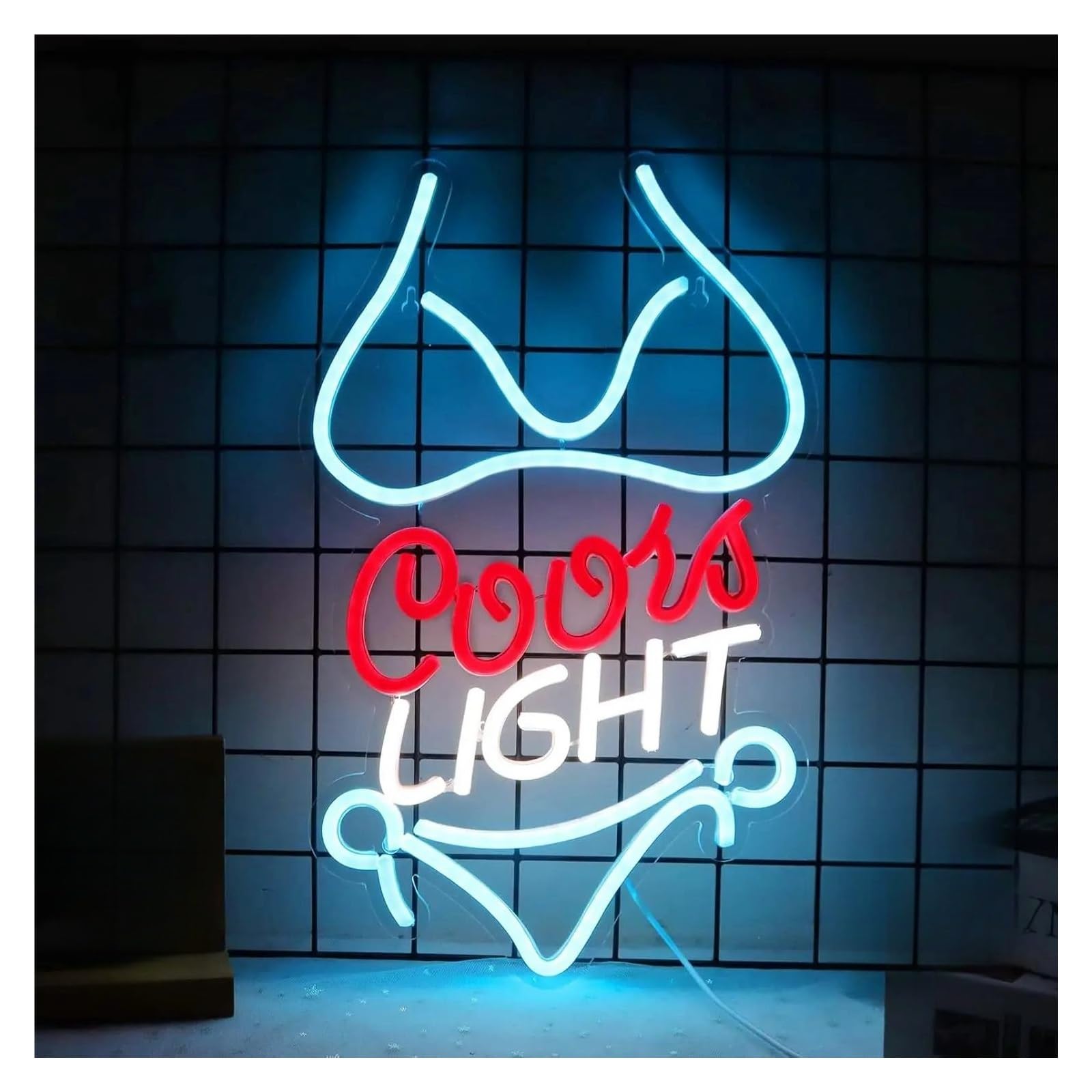 LEMST Signs Lamp Bikini Neon Signs Wall Decor Light for Business Suitable for Man Cave Office Bar Pub Art Decoration 25cmх41cm