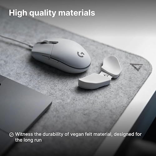 Miniatura 3 de DELTAHUB - Almohadilla protectora de escritorio de fieltro minimalista, antideslizante, antideslizante, fácil de limpiar, fácil deslizamiento, larga