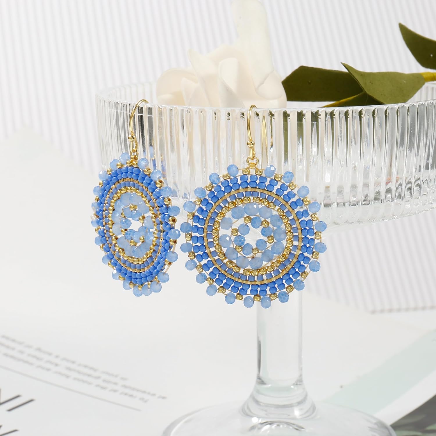 Colorful Summer Beaded Earrings For Women Crystals Glass Bead Dangle Drop Bohemia Earrings Statement Earrings For Women - Image 4