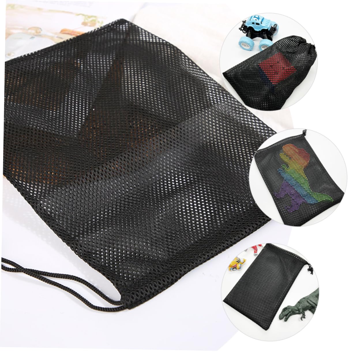 HEMOTON Bolsa De Malla para Almacenamiento con Cordón Bolsas Grandes para Ropa Sucia Bolsas De Malla para Viaje Bolsa De Malla para Ropa Delicada Bolsa De Red Bolsa De Malla Duradera