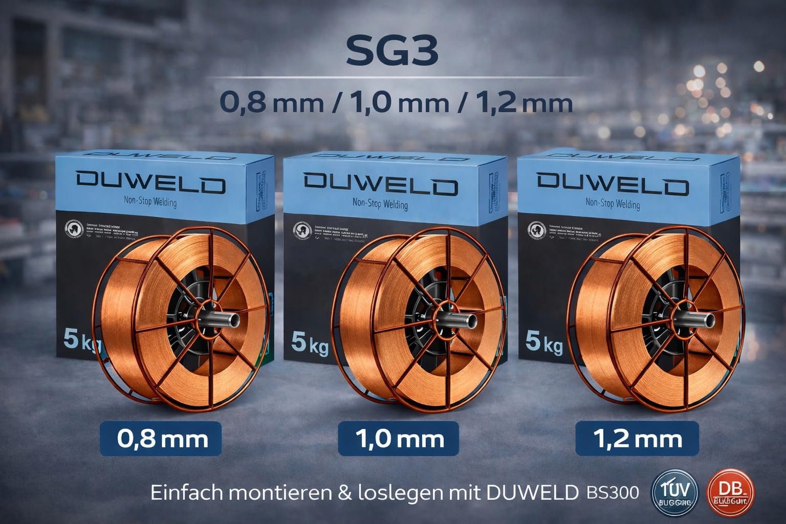 MIG/MAG Schweißdraht SG3, 15kg (1,0mm)