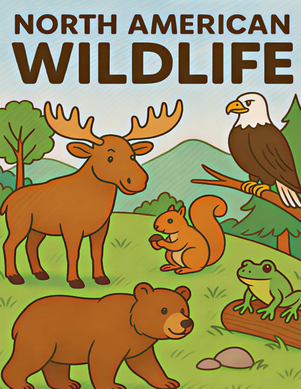 Wildlife of North America: A Coloring Adventure (Coloring Books Educational: Animals)
