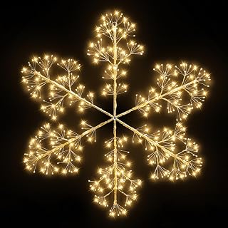 35 Inch 660 LED Christmas Snowflake Light, Hanging Large Outdoor Light Up Snowflake with 8 Modes Timer for Christmas, Party, Home, Porch, Garden Decor