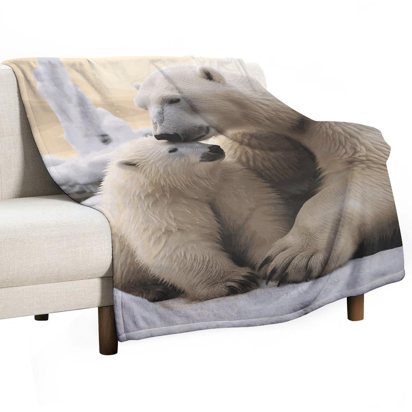 Couverture flanelle légère 167x228 cm contre le froid sur le lit