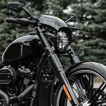 MAXBELL 6Pcs Fork Cover Set for Harley Softail Breakout FXBR FXBRS Black