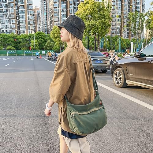 Miniatura 2 de Bolso de lona para mujeres y hombres, bolsos unisex para mujer, bolsos cruzados, bolso de hombro Hobo para adolescentes y niñas