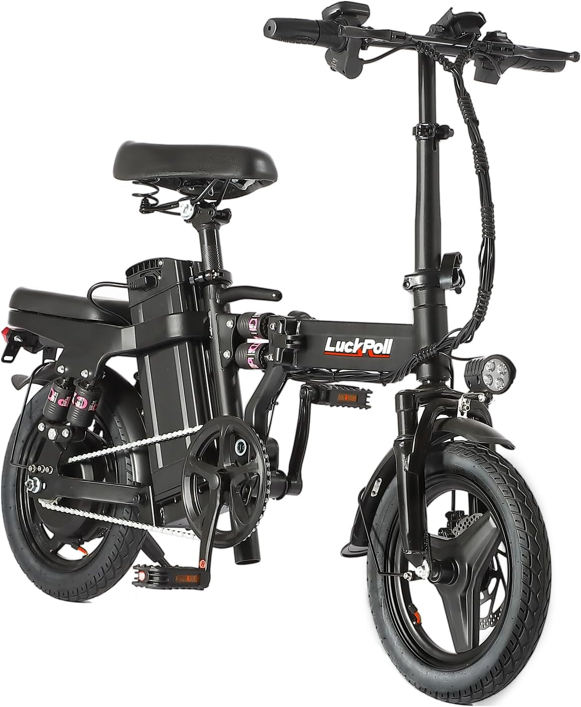 Foldable Ebike for Adults, 2000W/1000W, 40/28MPH, 52V 25Ah, 48V 15Ah, 60-80 Miles Range Folding Electric Bike, 14" Commuter Adult Electric Bicycle, UL2849 Certified