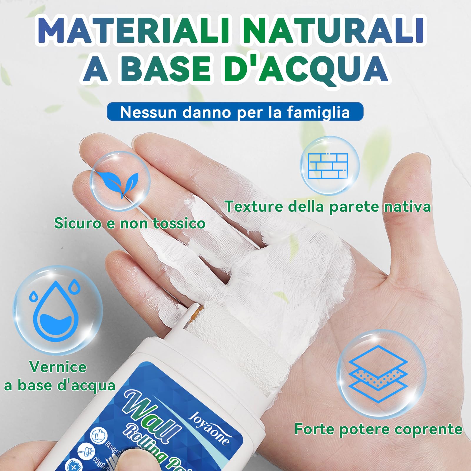 Rullo per Vernice Bianca, Kit di Riparazione per Pareti Portatile e Integrato, Facile da Applicare, Vernice Bianca a Rapida Asciugatura a Base d'Acqua, Adatto per Piccole Aree di Cartongesso (100 g) - 4