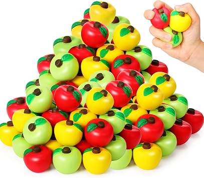 Civaner 48 Pcs Fruit Hand Play Balls, Fidget Toys Rewards, Classic Style