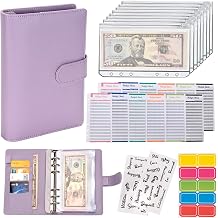 NICOOTH Budget Binder A6 Money Saving Binder with Zipper Cash Envelopes | Budget Planning Savings Plan Expense Tracking Money Management