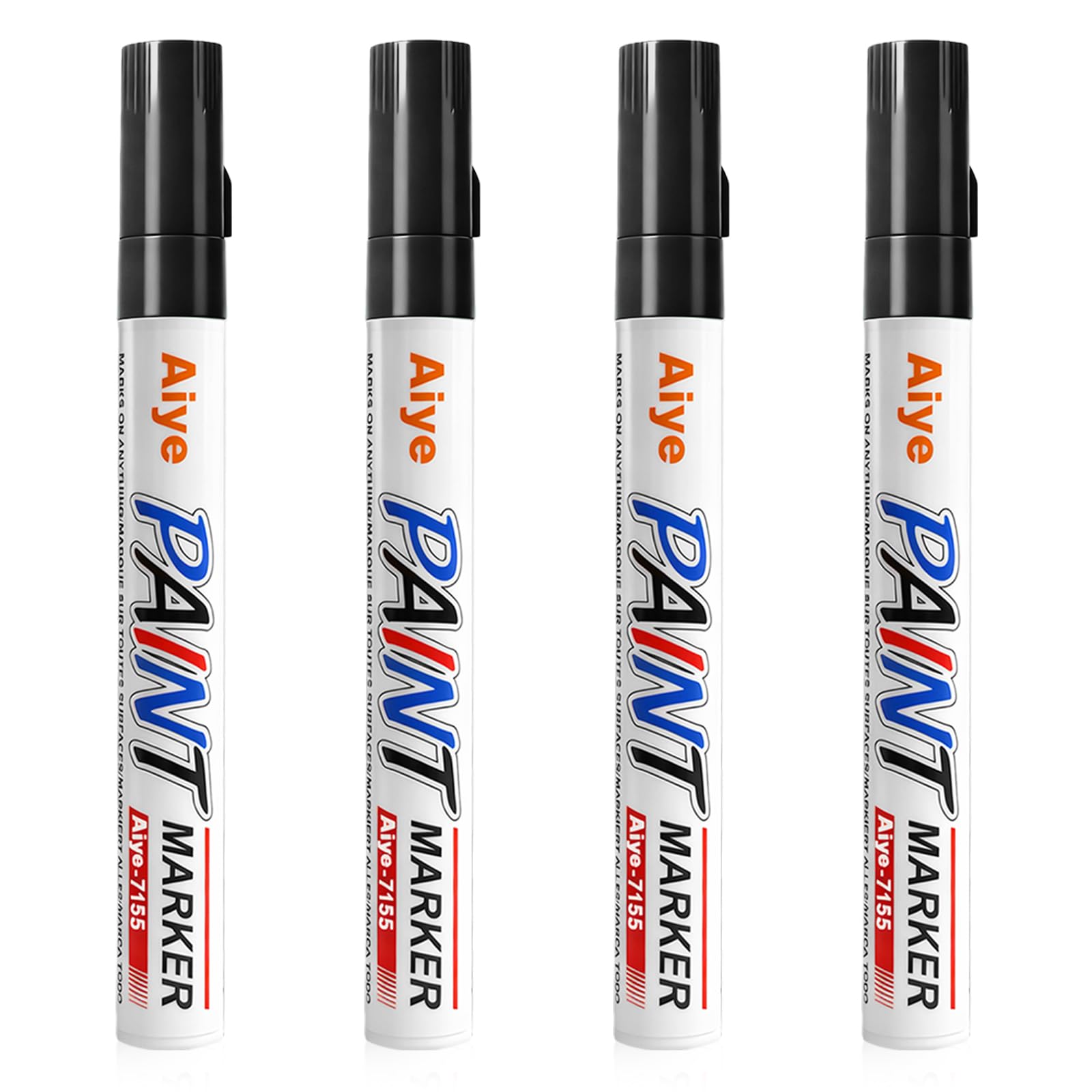 AMFUN Trocknen Schnell Lackstift, Permanent Marker Wasserfest Stift, Feine Rundspitze 2mm, für Karton, Kunststoff, Holz, Metall, Tassen, Glas