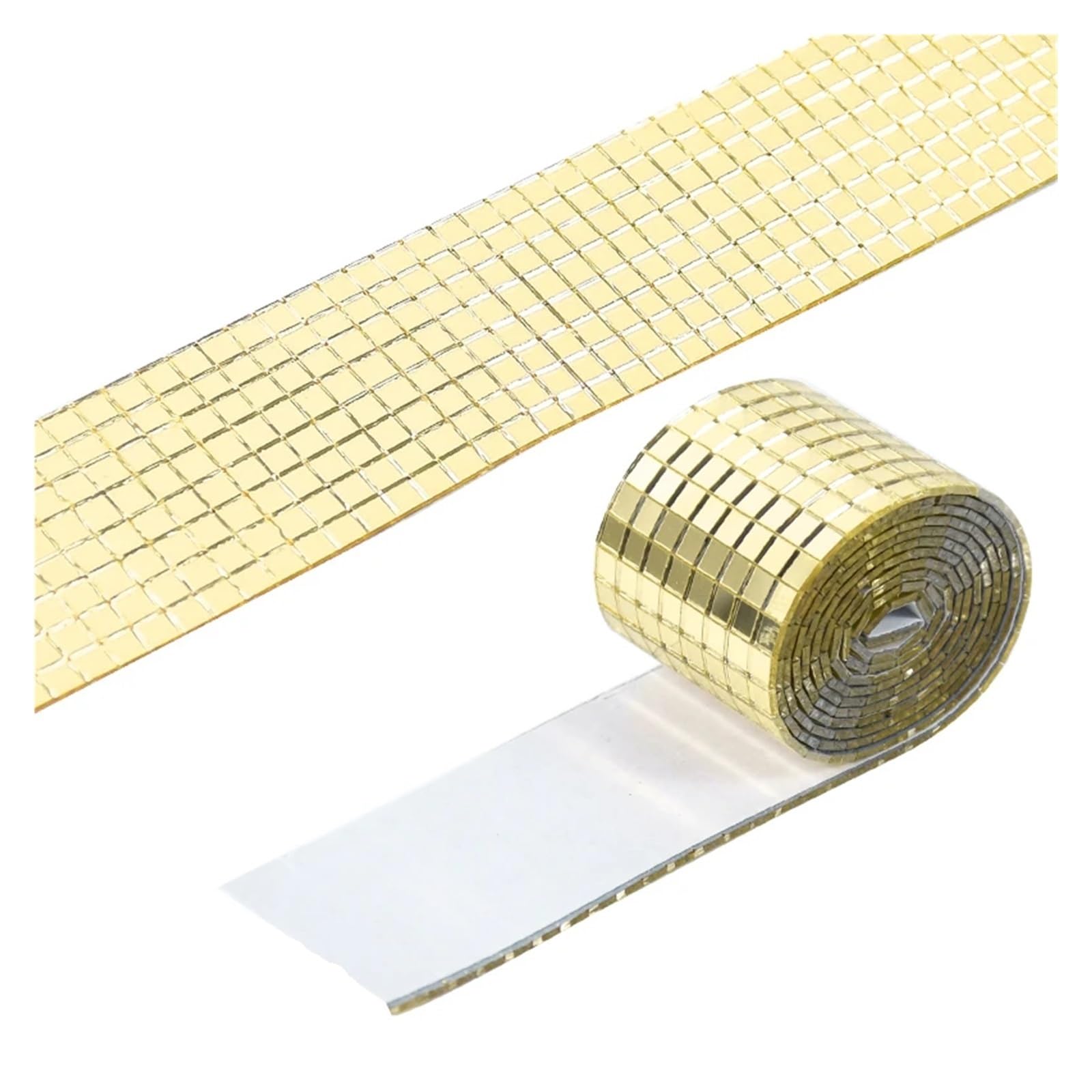 Sppeoukj Gold Self-Adhesive Real Glass Craft Mini Square Mirrors Mosaic Tiles Decorative Diy 5 * 5Mm(,1Cm*1Cm,60Cm)