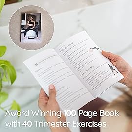 BABYGO Birthing Ball - Pregnancy Yoga Labor & Exercise Ball & Book Set Trimester Targeting, Maternity Physio, Birth & Recovery Plan Included Anti Burst Eco Friendly (Olive, 65cm)