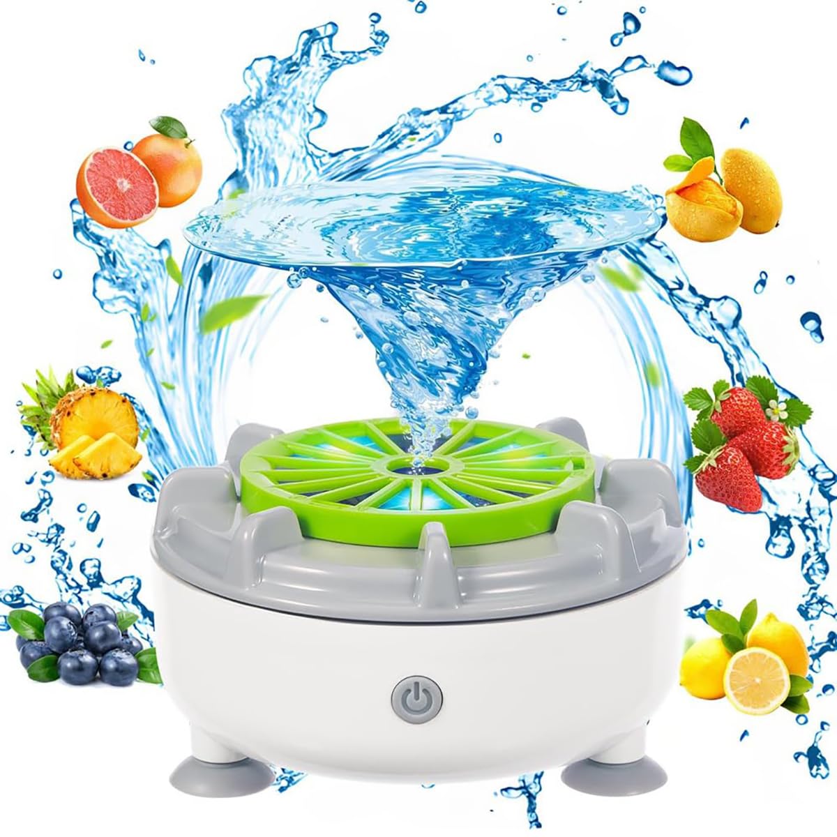 Machine de nettoyage de fruits et légumes USB : purificateur alimentaire portable blanc